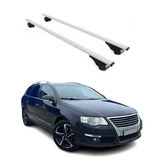 2006-2010 VW Passat B6 Variant Roof Rack Cross Bars Silver