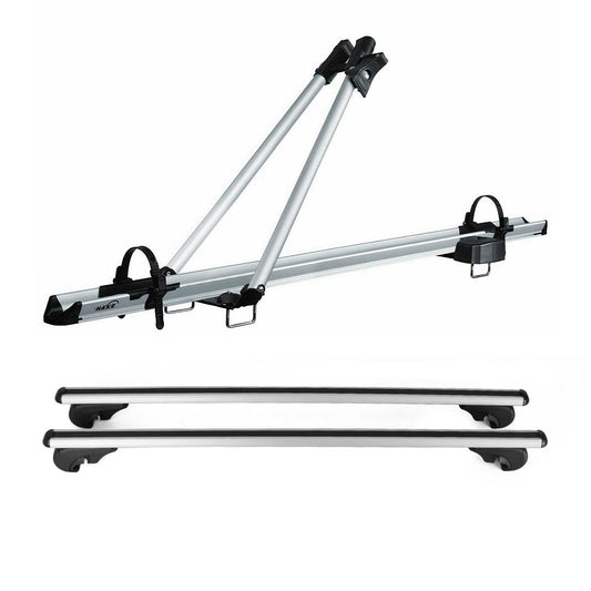 OMAC Bike Rack Carrier Roof Racks Set for Toyota Yaris 1999-2006 Silver 3x U020748