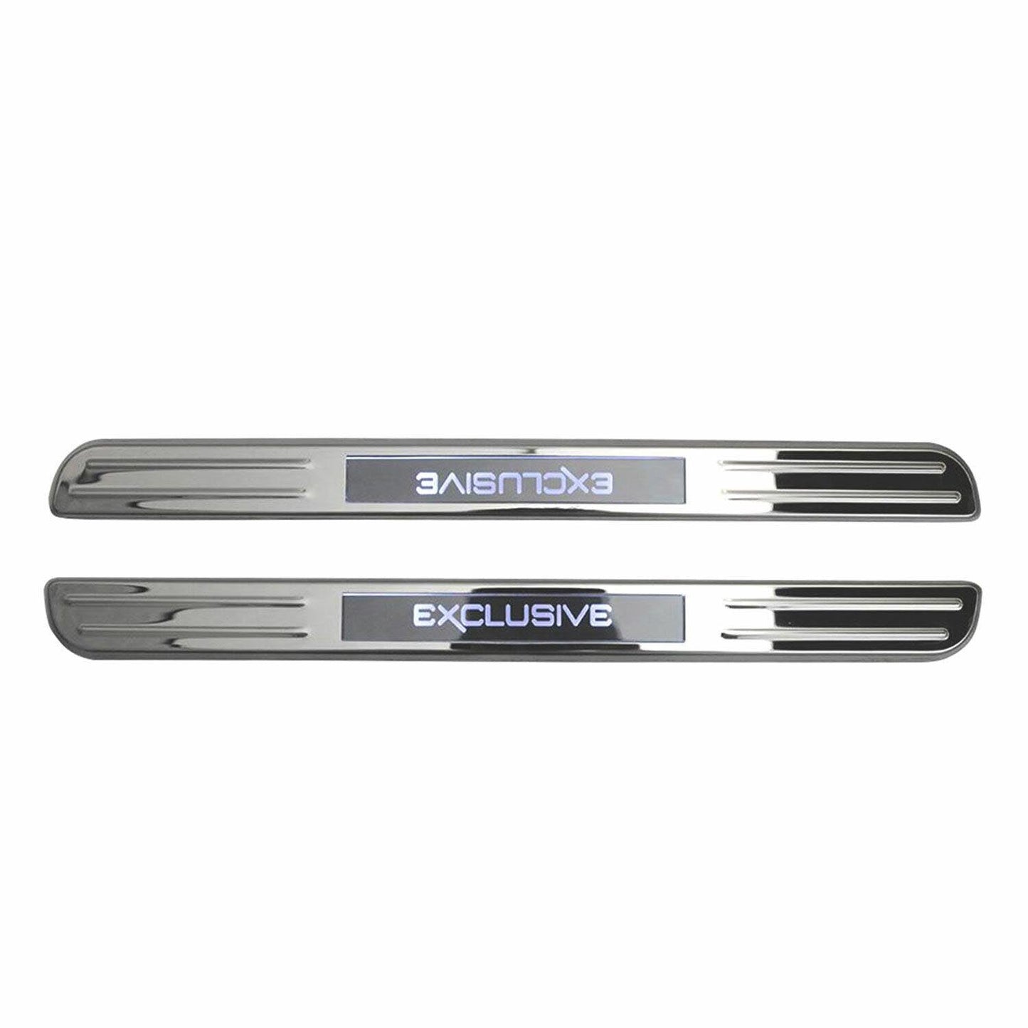 OMAC For Mercedes-Benz SLK Chrome LED Door Sill Cover S.Steel Exclusive 2 Pcs U014607