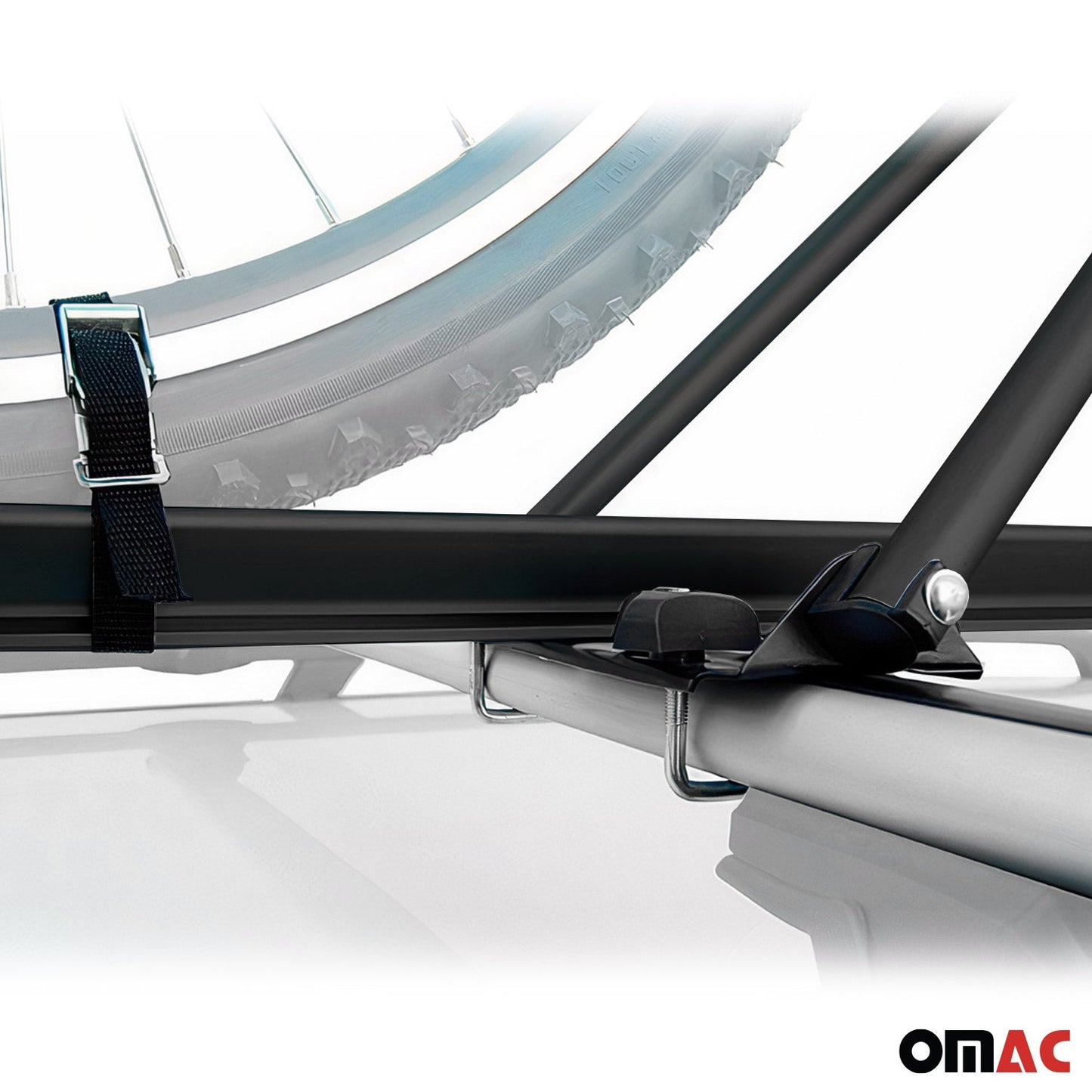 OMAC Bike Rack Carrier Roof Racks Set fits Porsche Cayenne 2003-2010 Black 3x U020722