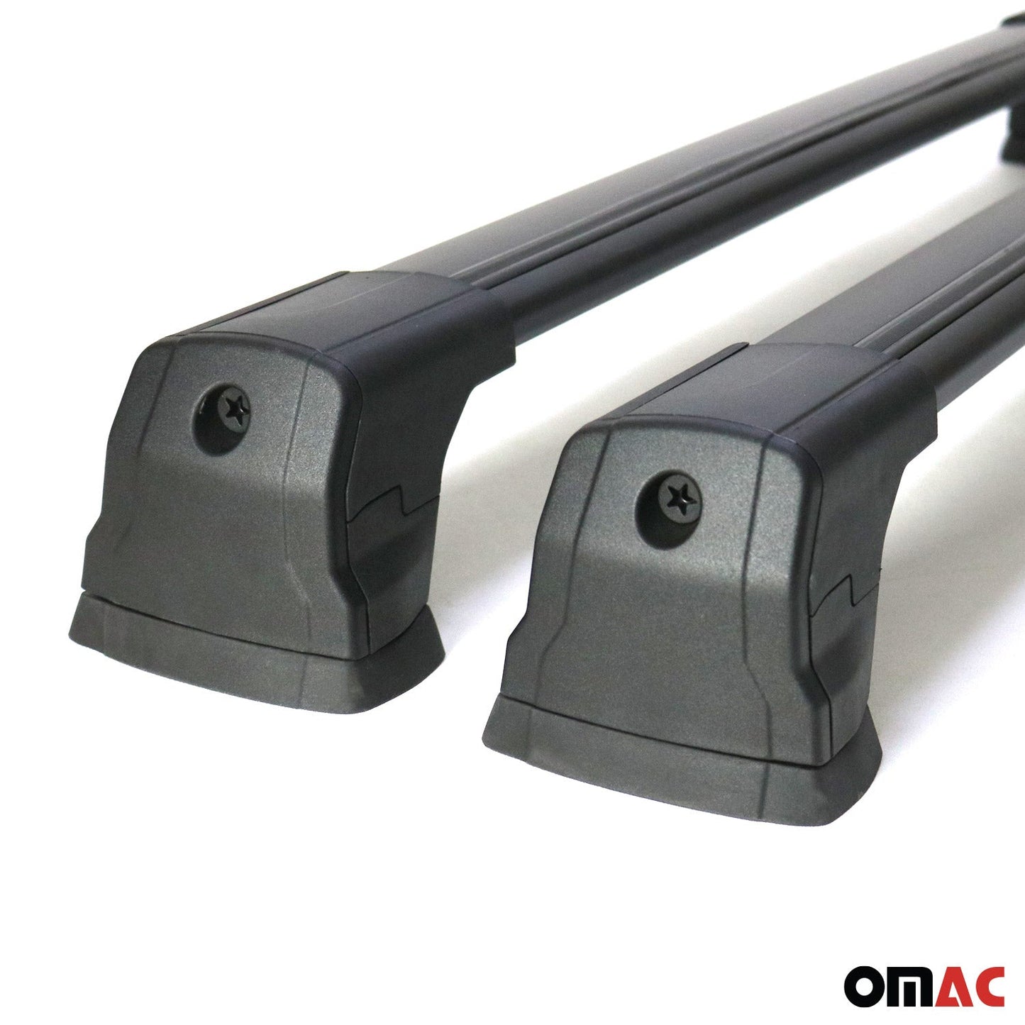 OMAC Fix Points Roof Racks Cross Bar for Mercedes C Class W204 2010-2014 Alu Black 4761913B