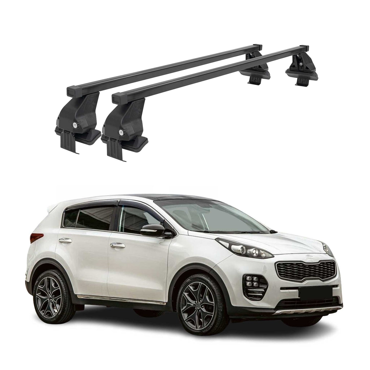 2017-2022 Kia Sportage Roof Rack Cross Bars Black