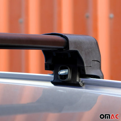 OMAC Alu Roof Racks Cross Bars Luggage Carrier for BMW X6 F16 2015-2019 Black 2Pcs 1234916B