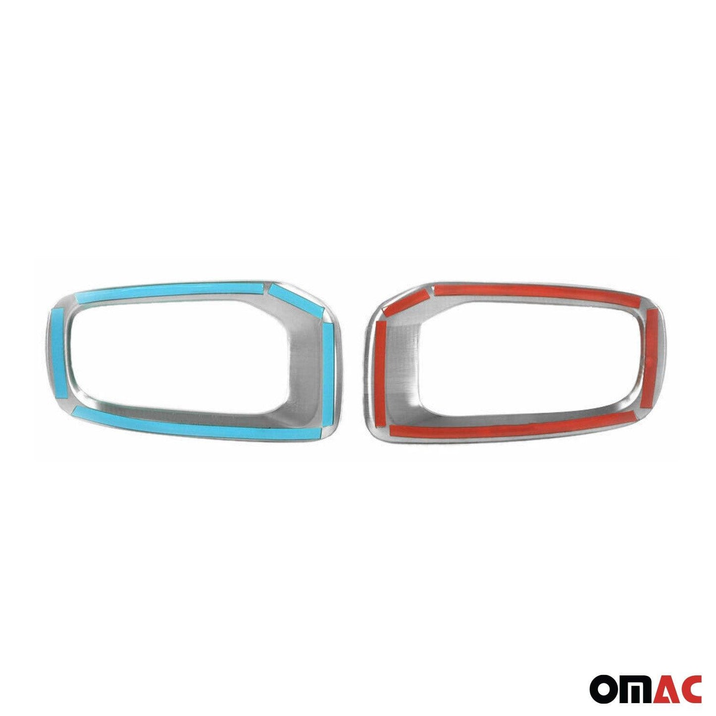 OMAC Fog Light Lamp Bezel Cover for Jeep Renegade 2015-2018 Steel Dark 2 Pcs 1708103B