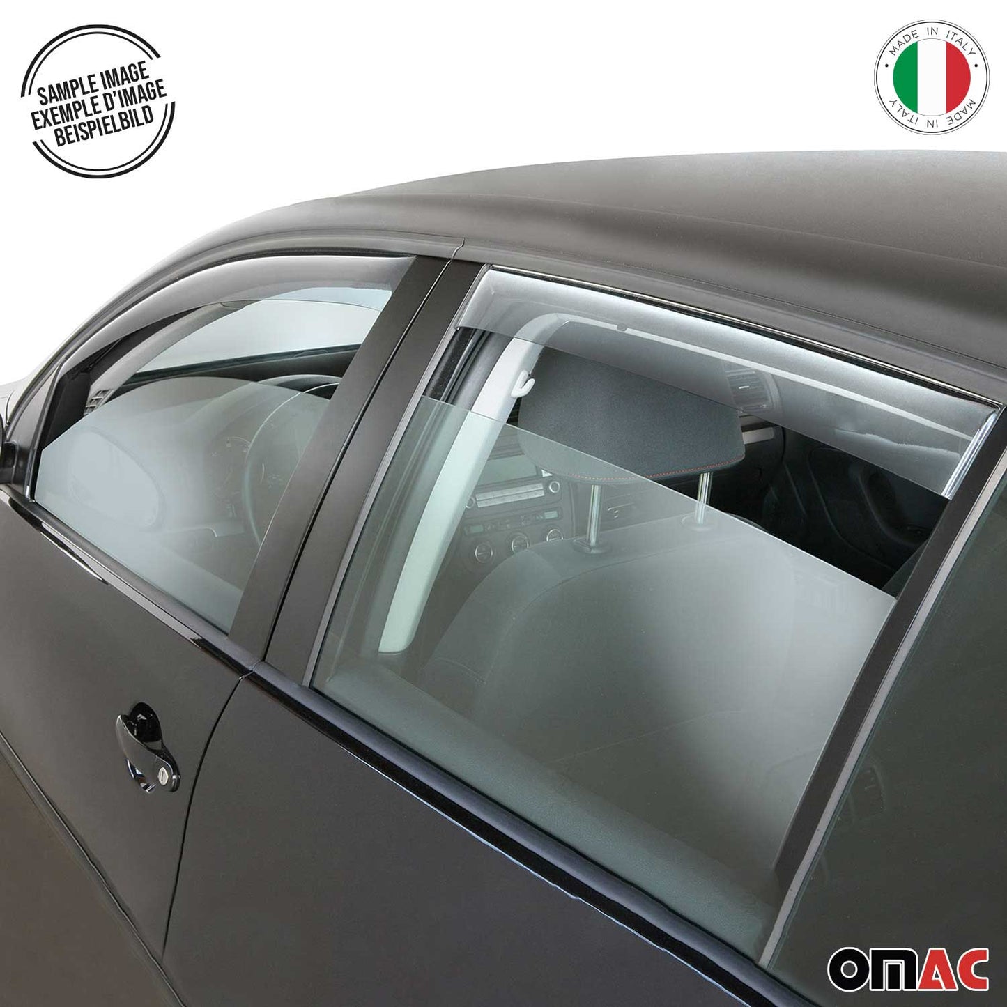 2016-2024 Mini Clubman F54 Window Visor Vent Rain Deflector 4Pcs Smoke