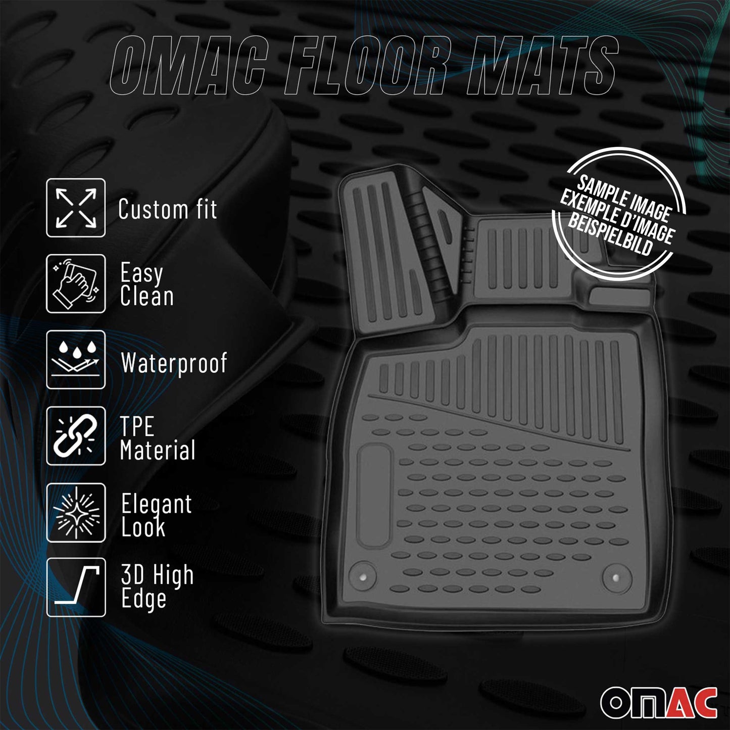 2003-2009 Toyota Prius Floor Mats Liners Full Set All Weather Black