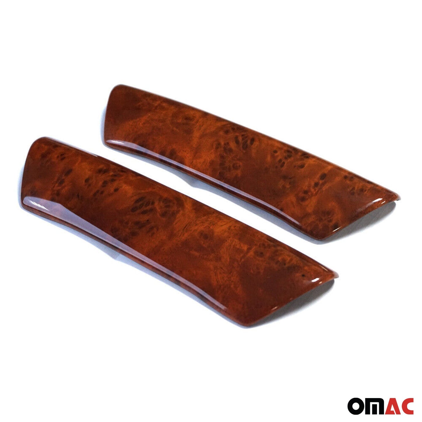 OMAC Wood Wrap Interior Door Handle Cover for VW T5 Transporter 2003-2015 Brown 2 Pcs 7522032