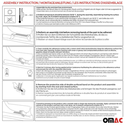 OMAC Door Sill Scuff Plate Scratch Protector for Dodge Exclusive Steel Silver 4 Pcs U028498