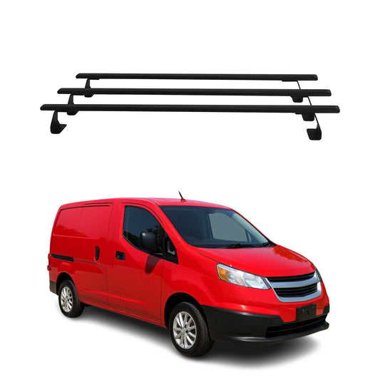 2013-2021 Nissan NV200 Roof Rack Cross Bars 3Pcs Black