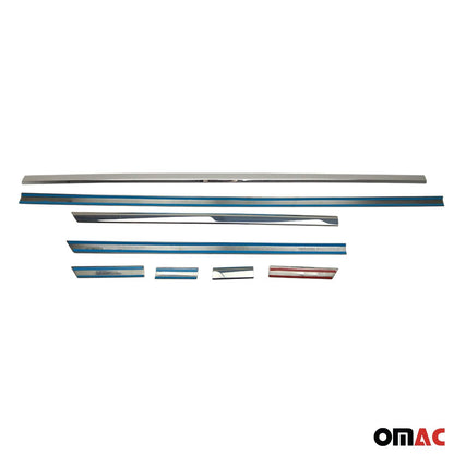 OMAC Side Door Molding Trim Skirt Garnish for VW Tiguan 2018-2024 SWB Steel Silver 4x 7548131