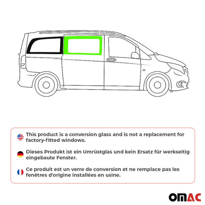 2016-2024 Mercedes Metris Window Glass Fit Kit Right Side Front L2 L3 Black