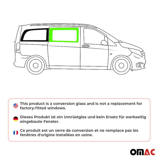 2016-2024 Mercedes Metris Window Glass Fit Kit Right Side Front L2 L3 Black