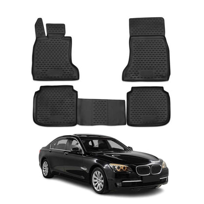 2008-2015 BMW 7 Series F02 Long Sedan 750Li 760Li 740LD Floor Mats Liners Full Set All Weather