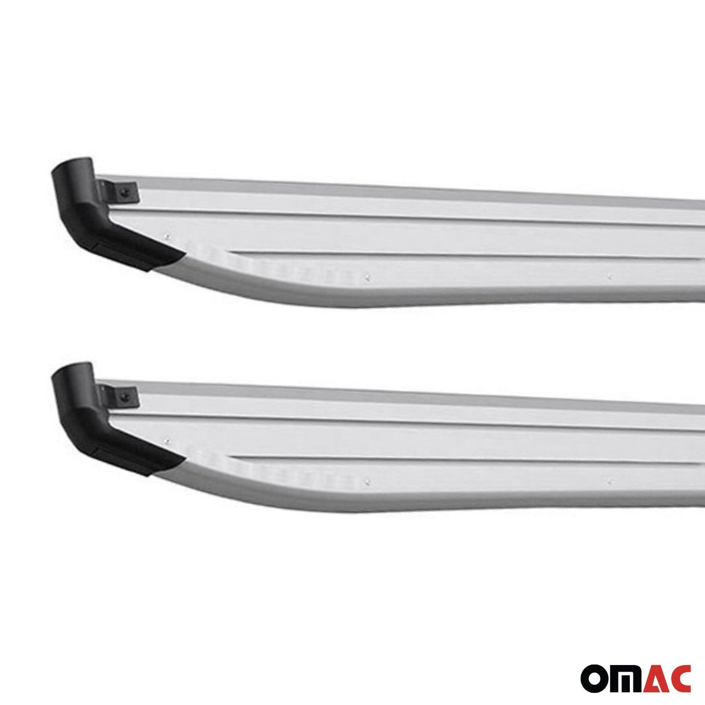 OMAC Alu Side Step Nerf Bars Running Board for Dodge Nitro 2007-2012 Black Silver 2x 2401974