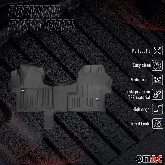 2019-2025 Mercedes Sprinter W907 910 Premium Floor Mats Liners Full Set All Weather Heavy Duty