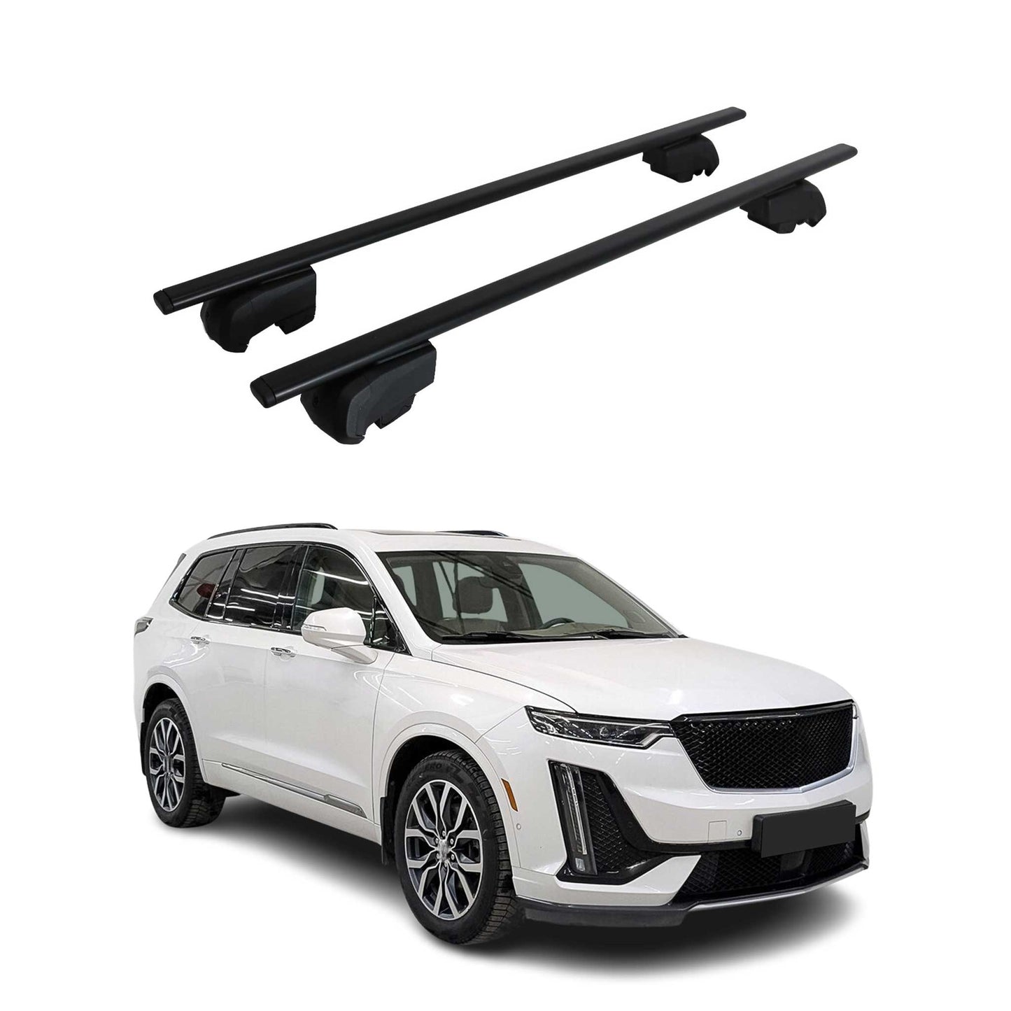 2020-2025 Cadillac XT6 Roof Rack Cross Bars Black
