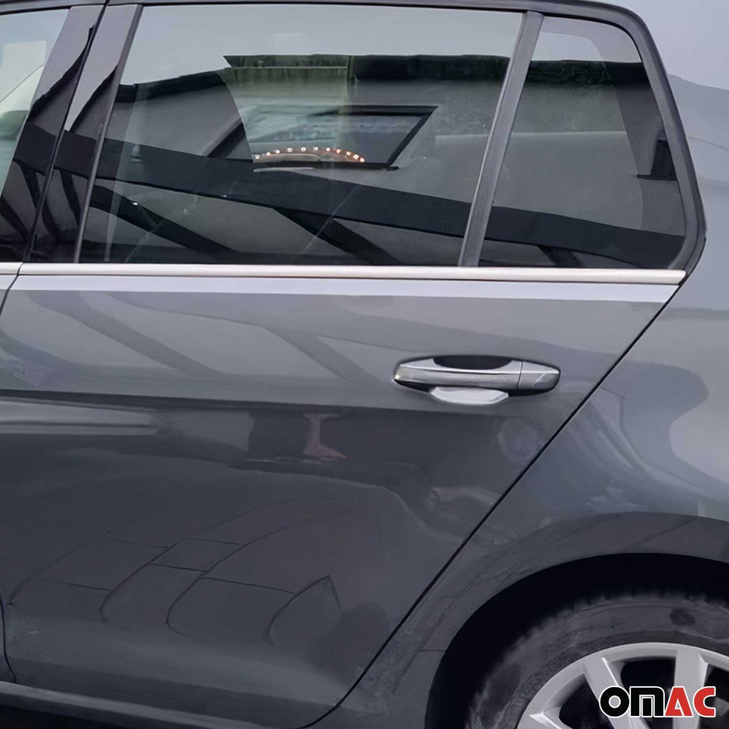 2015-2021 VW Golf Mk7 Window Molding Trim Streamer Stainless Steel Silver 4 Pcs