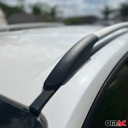 OMAC Roof Rack Side Rails Aluminium for Ford Fiesta 2011-2019 Gray 2 Pcs '6116934