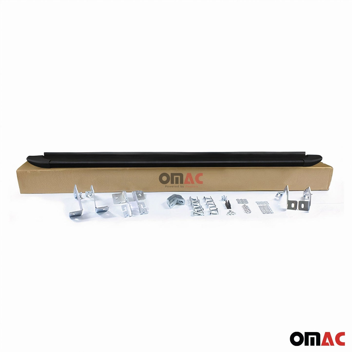 OMAC Running Boards Nerf Bars For Dacia Duster 2010-2018 Side Steps Alu. Black 2 Pcs 2020939B