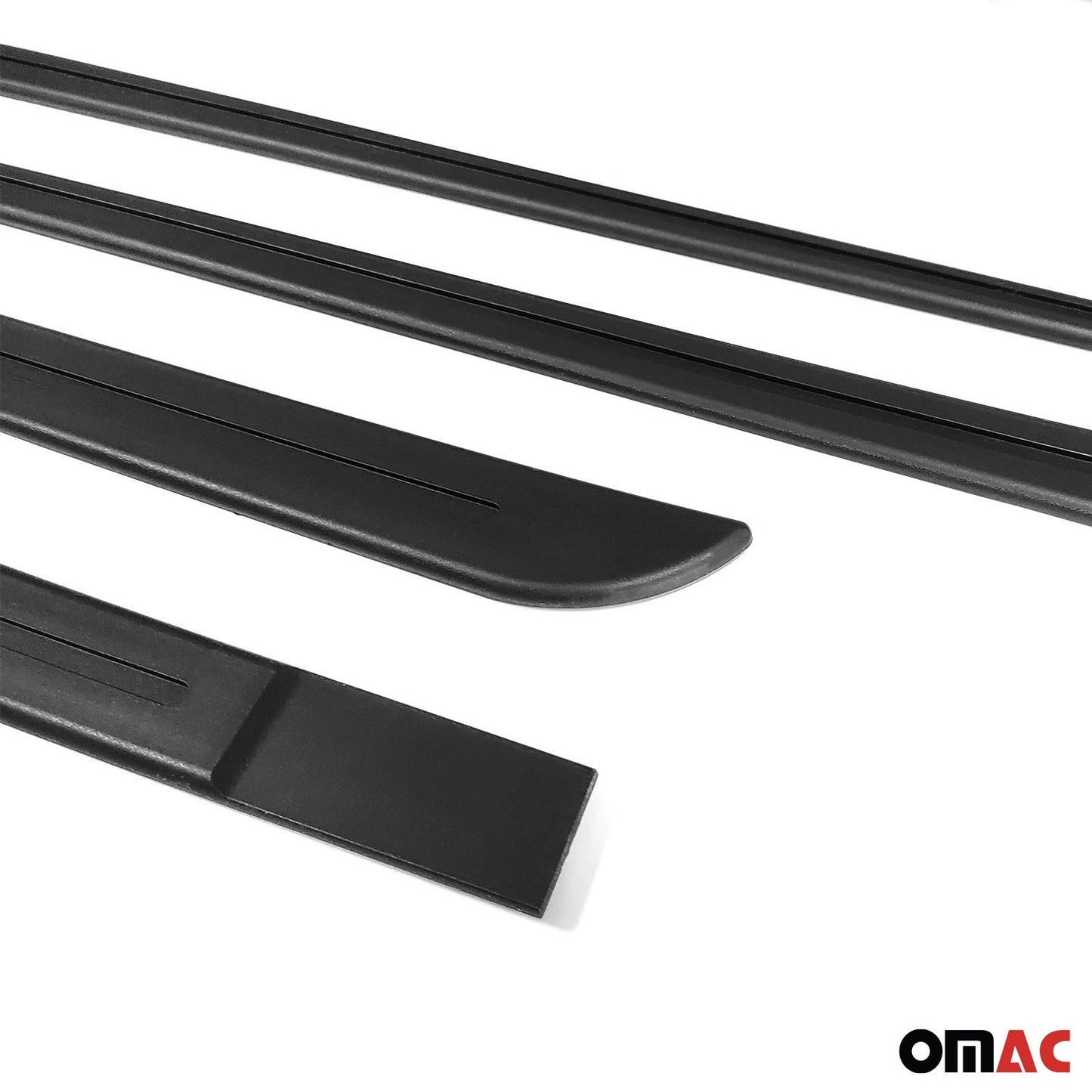 OMAC Side Door Molding Trim Skirt Garnish for Mini Cooper Black 4 Pcs U021874