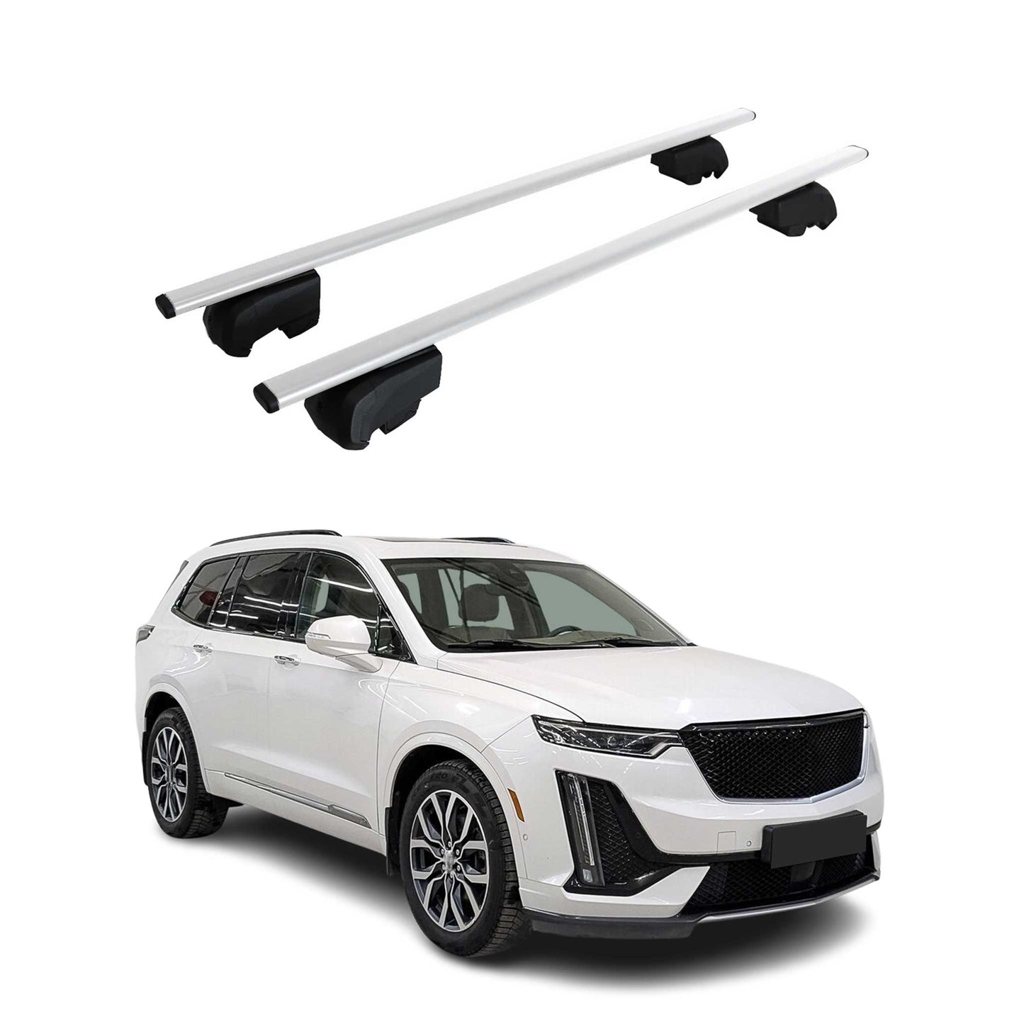 2020-2025 Cadillac XT6 Roof Rack Cross Bars Silver