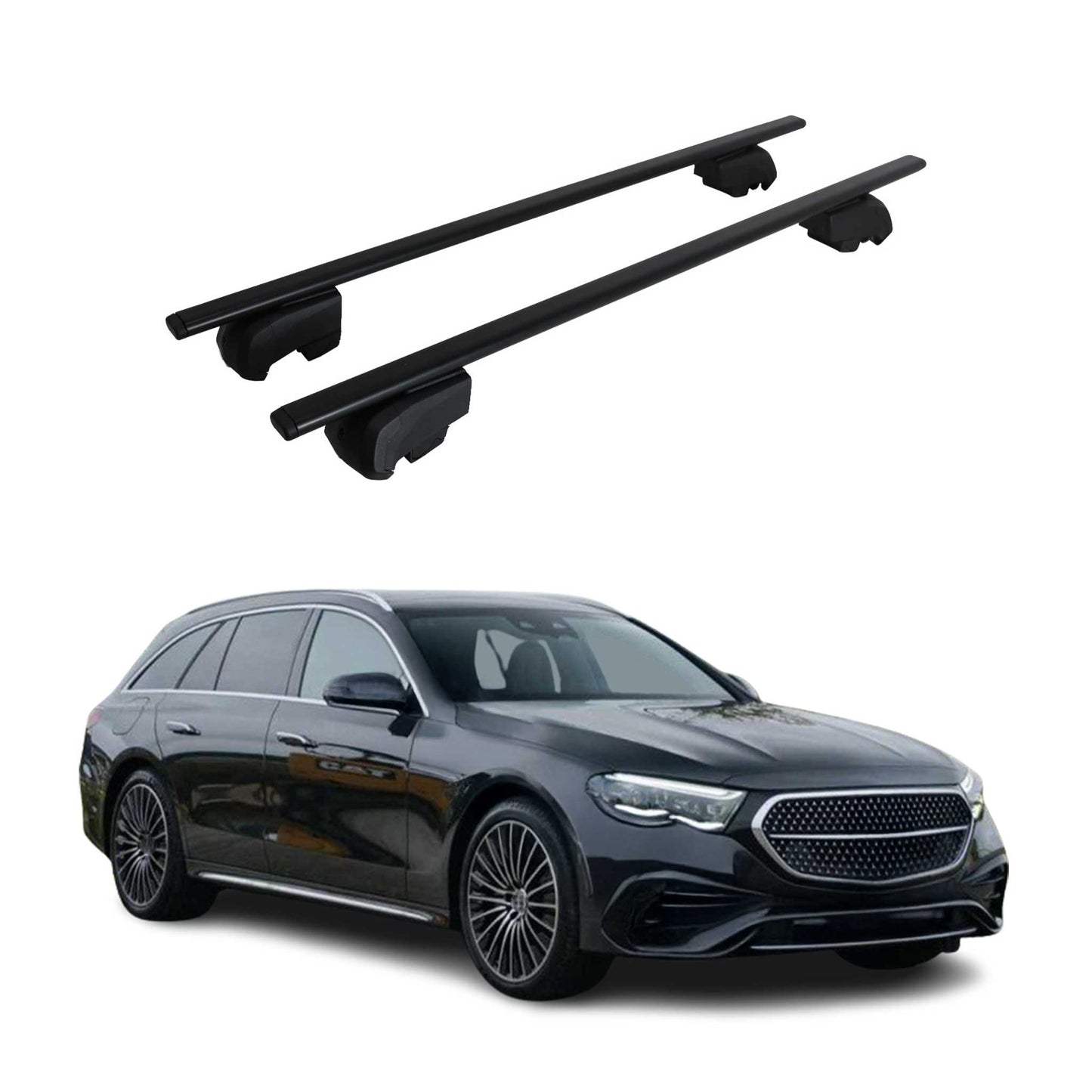 2017-2023 Mercedes E Class S213 Wagon Roof Rack Cross Bars Black