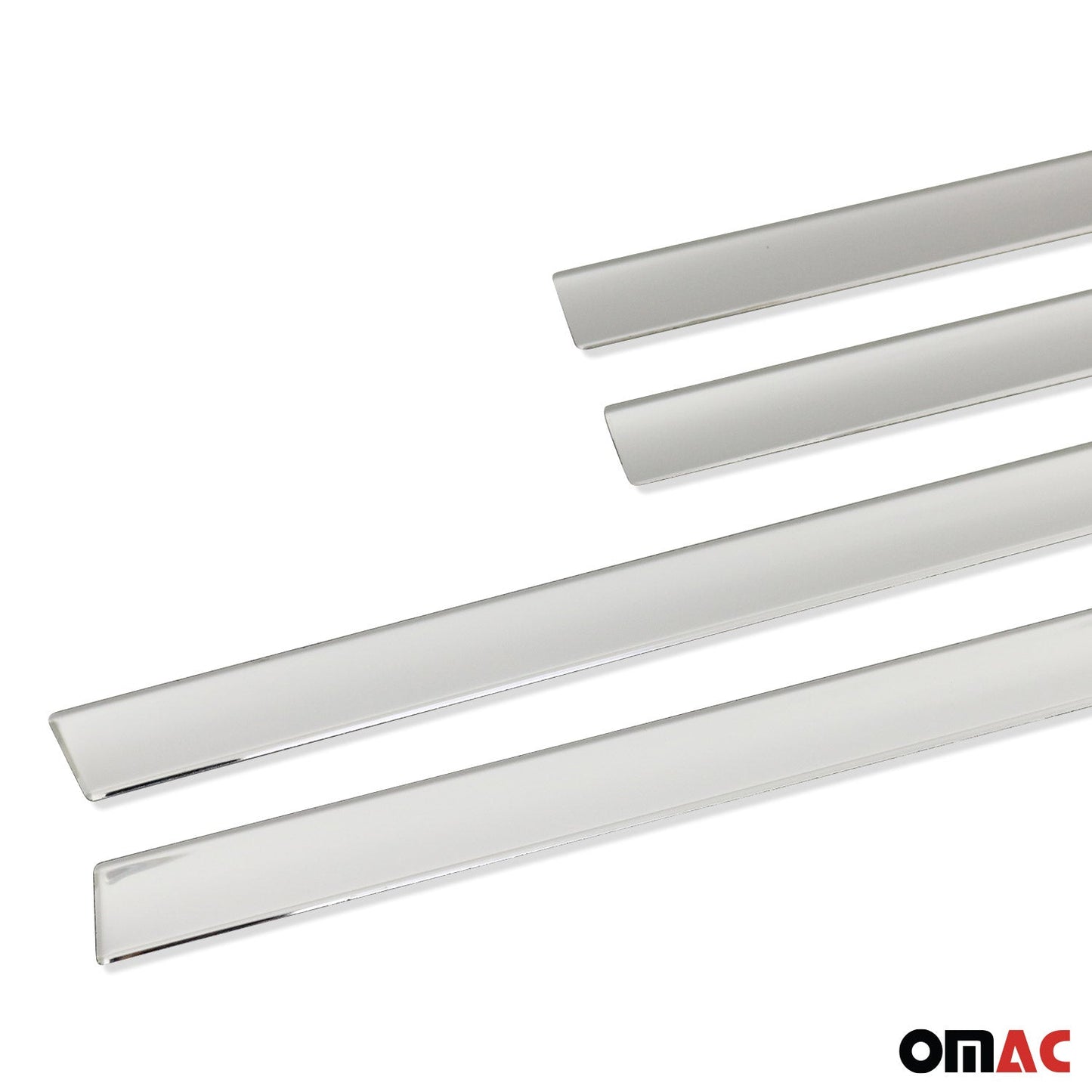 OMAC Side Door Molding Trim Skirt Garnish for Honda Civic 2012-2015 Steel Gloss 4Pcs U004733