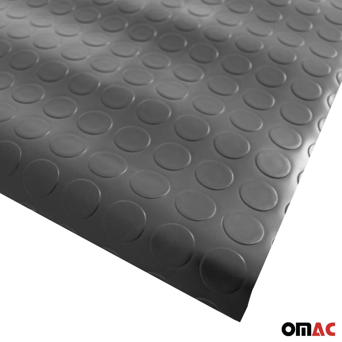 OMAC Rubber Truck Bed Liner Trunk Mat Flooring Mat 118x79 inch Peny Style Black U014793