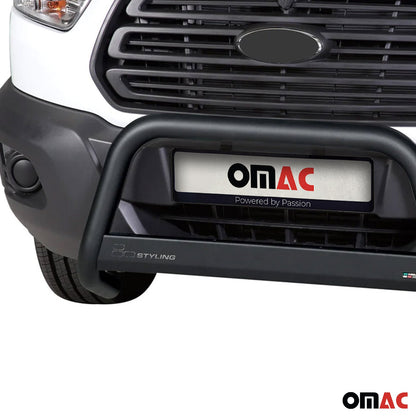 OMAC Bull Bar Push Front Bumper Grille for Ford Transit 2015-2020 Black 1 Pc 2626MSBB076B