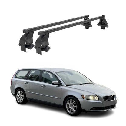 2008-2012 Volvo V50 Roof Rack Cross Bars Black