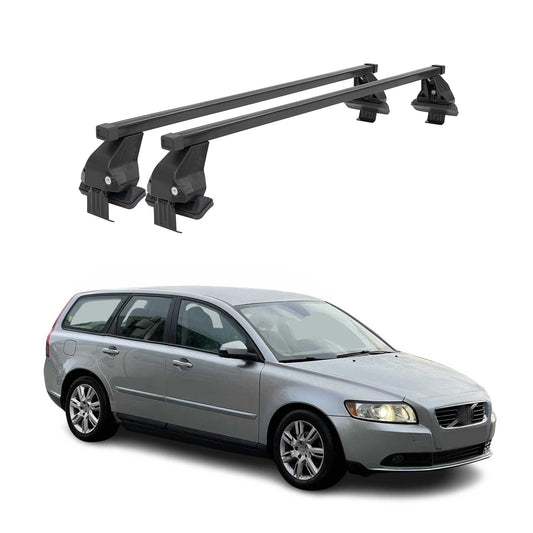 2008-2012 Volvo V50 Roof Rack Cross Bars Black