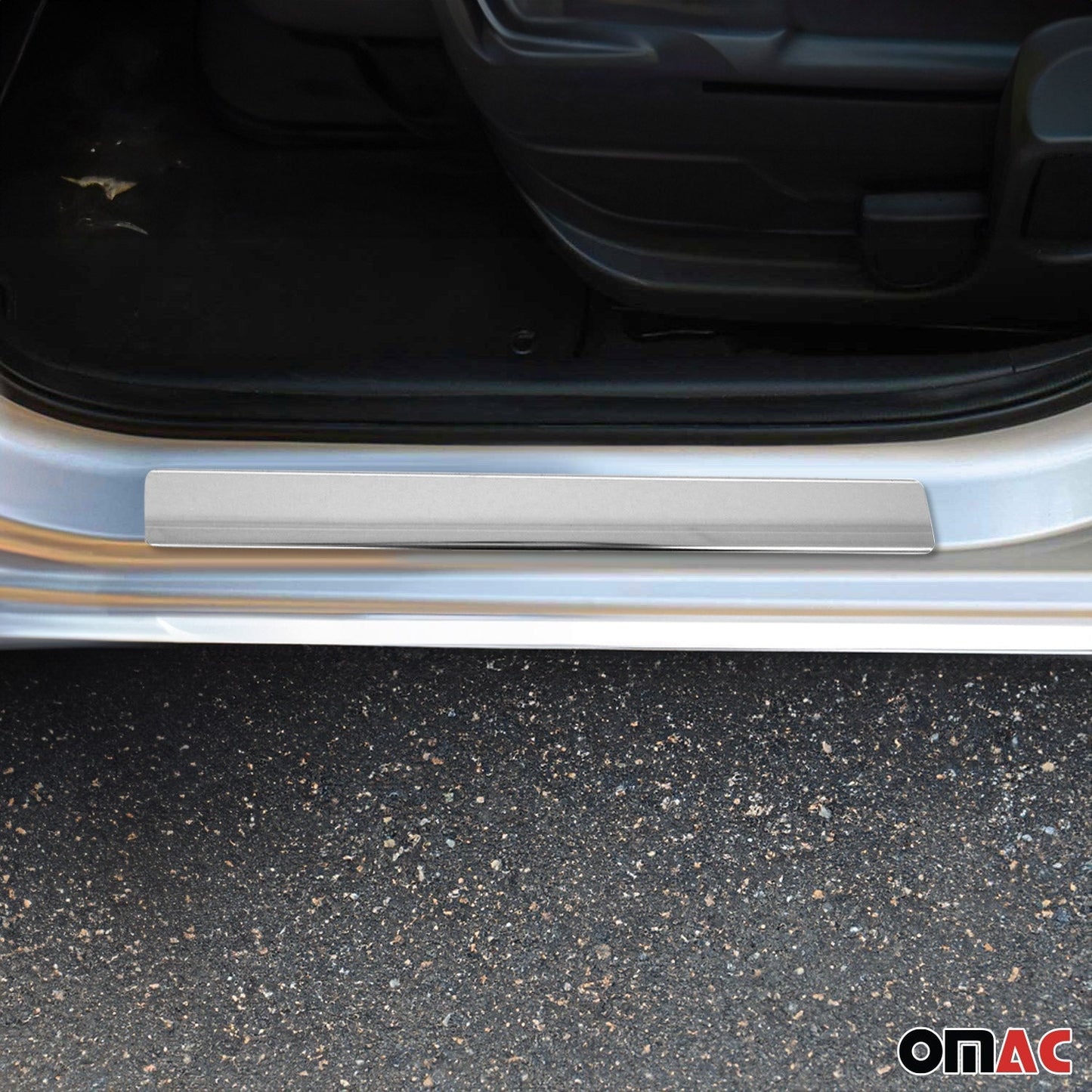 OMAC S.Steel Chrome Door Sill Cover Scuff Plate 4 Pcs For Dacia Sandero 2012-2021 2005091N