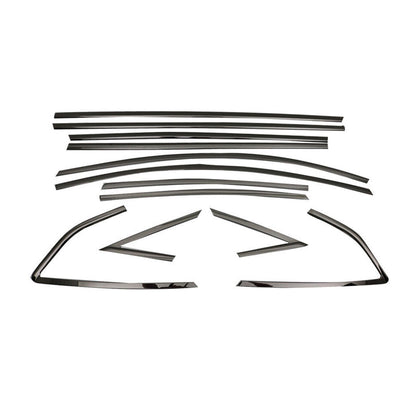 2012-2018 Ford Focus Hatchback Window Molding Trim Streamer Stainless Steel Dark 12Pcs