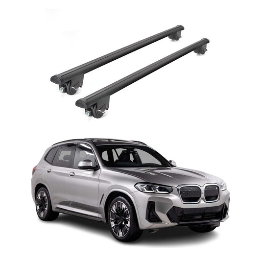2021-2025 BMW iX3 G08 Roof Rack Cross Bars Luggage Lbs Black 2 Pcs