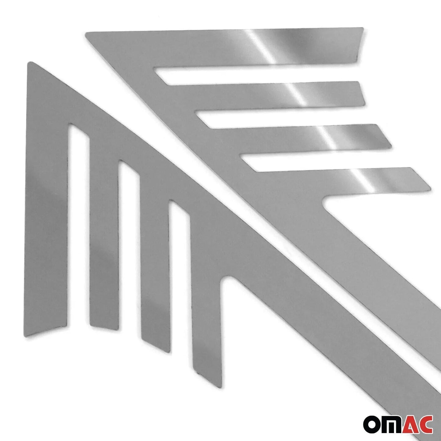 2014-2020 Nissan Rogue Trunk Wing Side Trim Silver Stainless Steel 2 Pcs