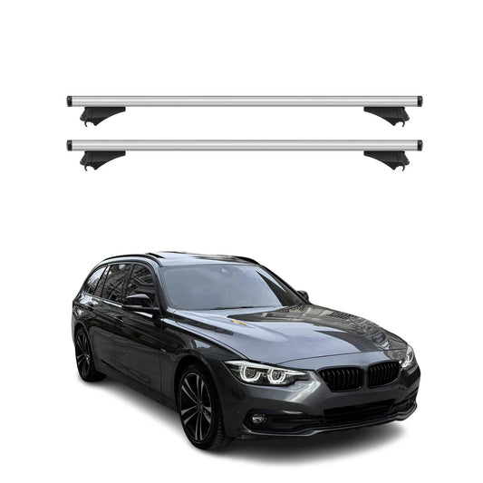 2015-2019 BMW 3 Series F31 Wagon Roof Rack Cross Bars Silver