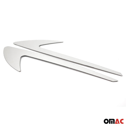 OMAC Side Door Molding Trim Skirt Garnish for Audi A4 Sedan 1996-2000 Steel Silver 2x U016692