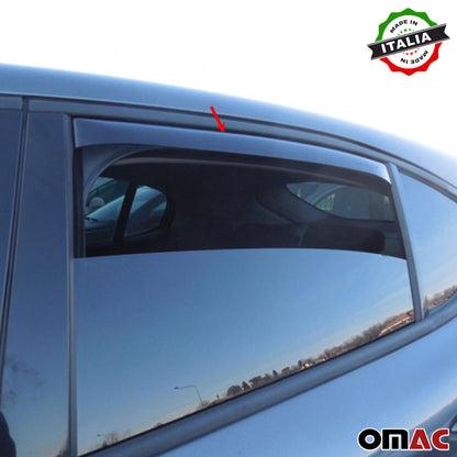 OMAC Window Visor Vent Rain Guard Deflector for Alfa Romeo Stelvio 2017-2024 Smoke 4x 0106FR17.040