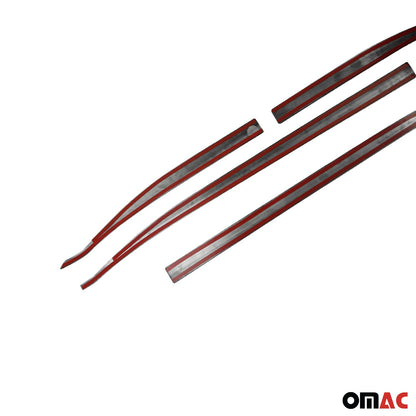 2015-2024 Jeep Renegade Side Door Molding Trim Brushed Steel Dark