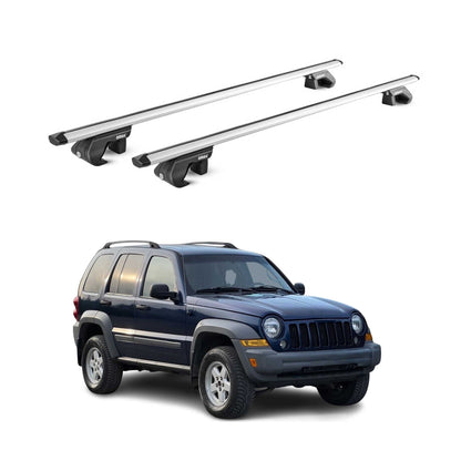 2002-2007 Jeep Liberty Roof Rack Cross Bars Luggage Carrier 2 Pcs