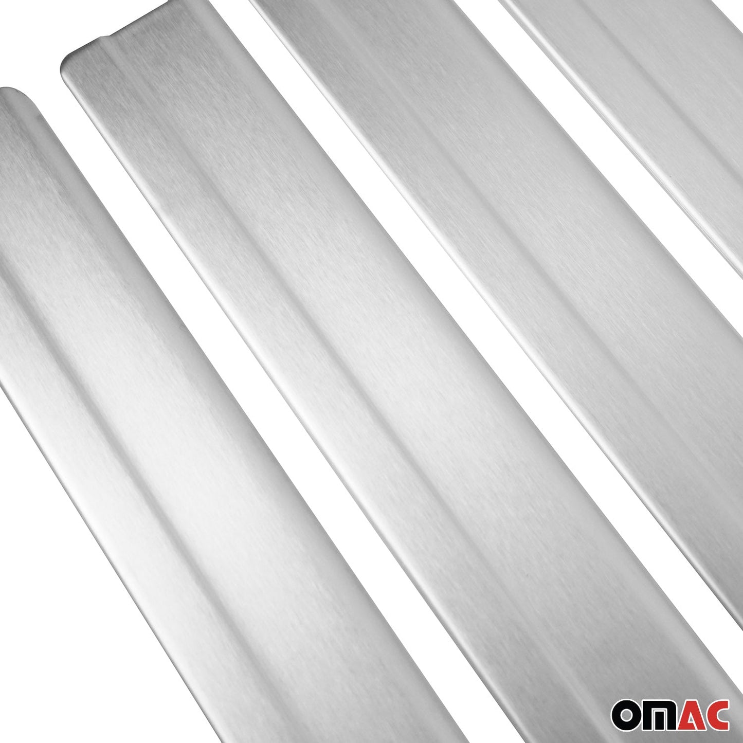 OMAC Door Sill Scuff Plate Scratch Protector for VW Amarok 2010-2020 Steel Silver 4x 7535091