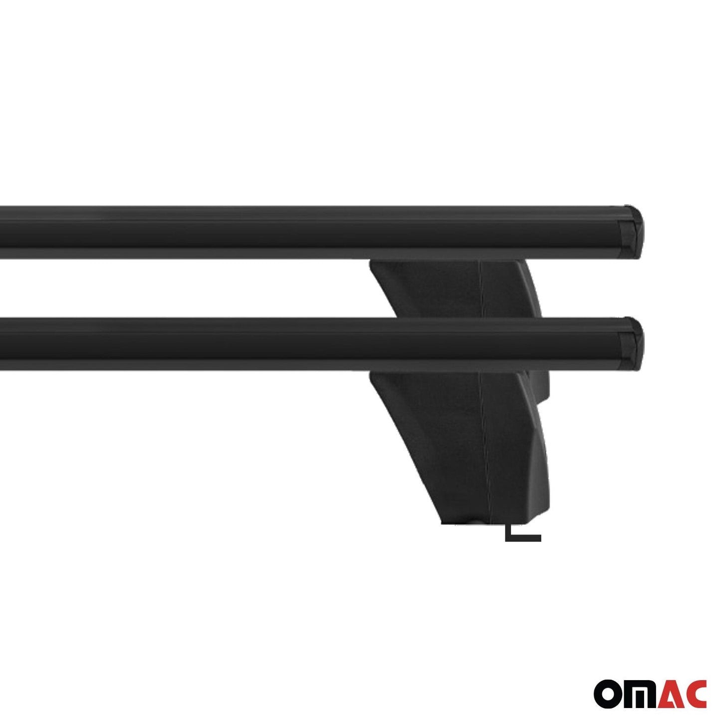 OMAC Fix Point Roof Racks for Mercedes GLC Class Coupe C253 2016-2019 Alu Black U019158