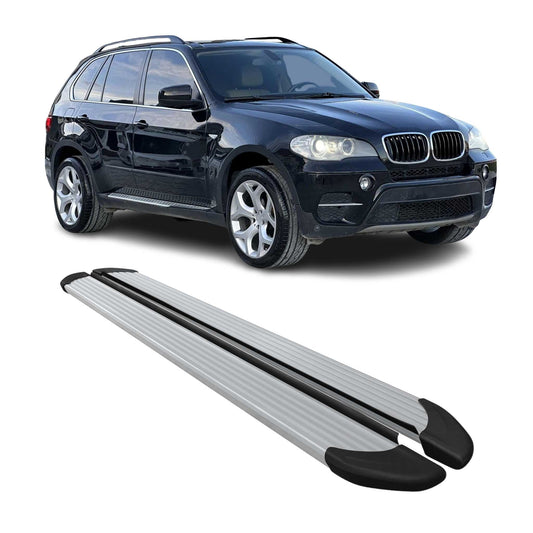 2007-2013 BMW X5 E70 Running Boards Side Steps Silver