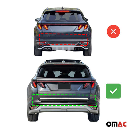 2022-2026 Hyundai Tucson Rear Trunk Molding Trim Stainless Steel Silver 1Pc