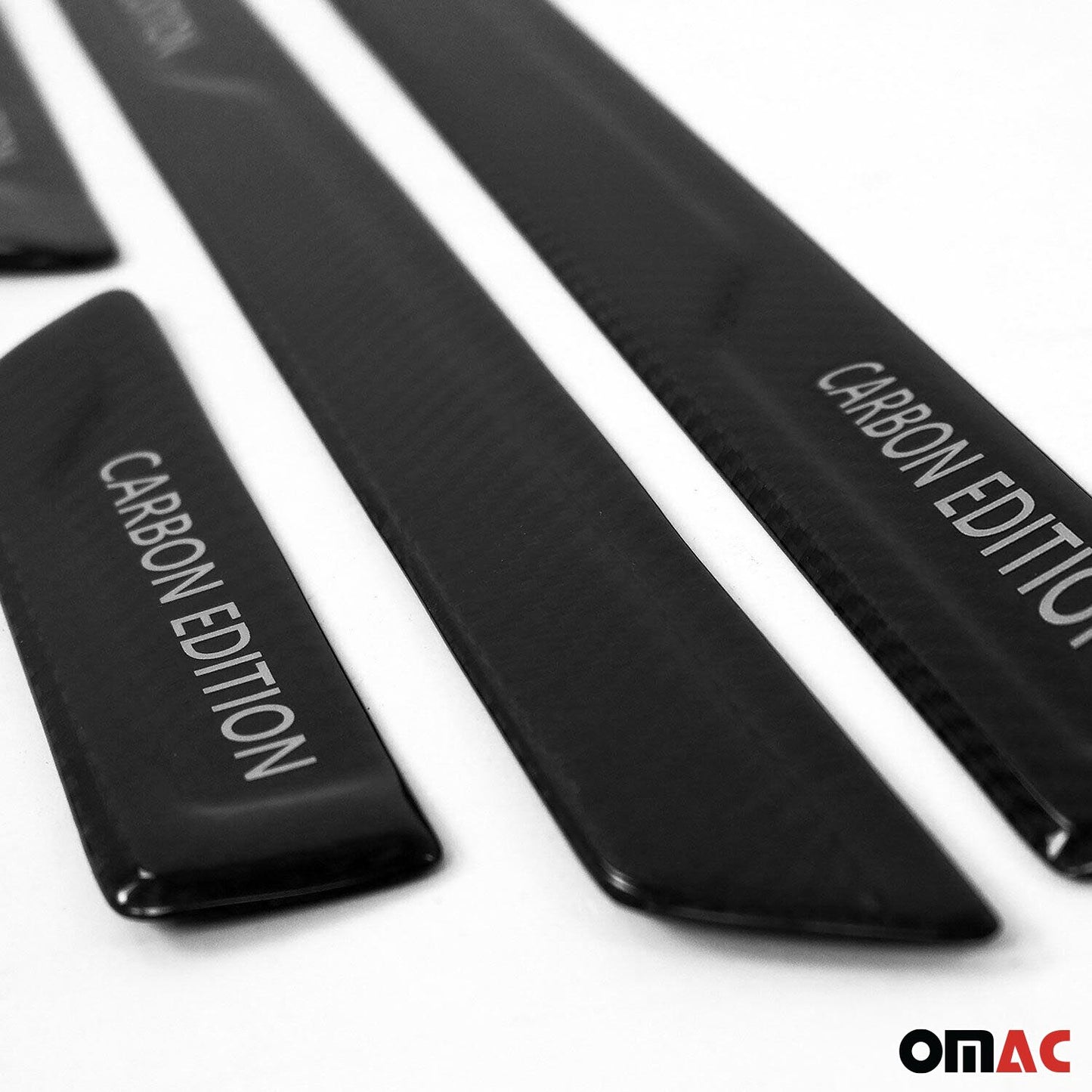 OMAC Door Sill Scuff Plate Scratch Protector for VW Golf Carbon Fiber Black 4 Pcs U015373