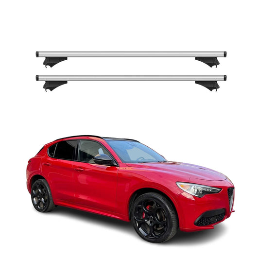 2018-2025 Alfa Romeo Stelvio Roof Rack Cross Bars Silver