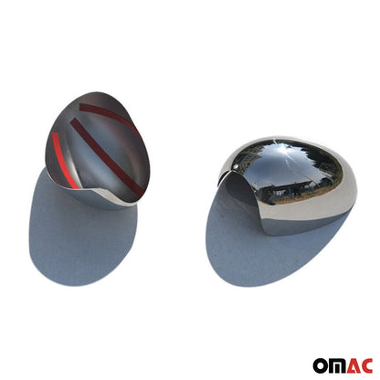 OMAC Side Mirror Cover Caps Fits Mini Cooper Countryman F60 2017-2024 Steel Silver 2x U001747