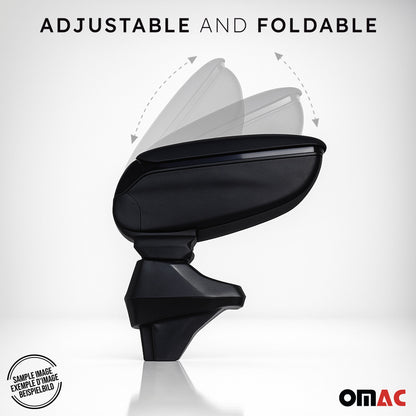 2014-2020 Fiat 500L Black Center Console Armrest Black Sliding 1Pc