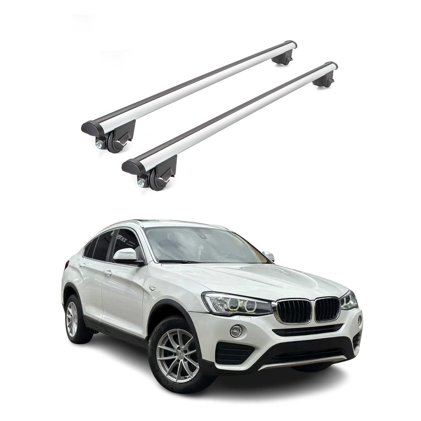 2015-2018 BMW X4 F26 Roof Rack Cross Bars Silver