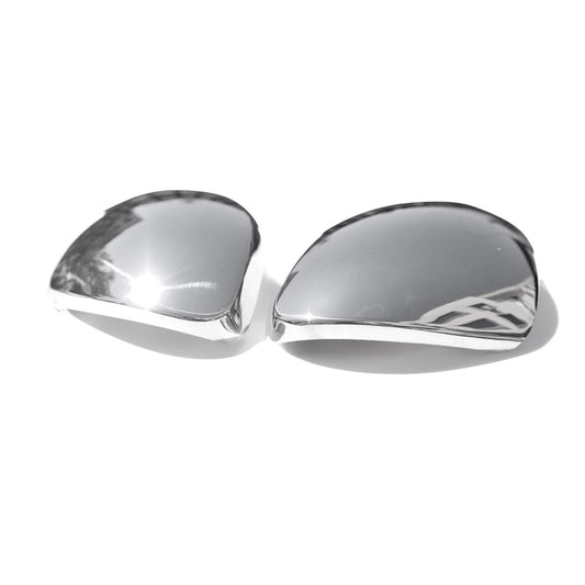 OMAC Side Mirror Cover Caps Fits VW Tiguan Limited 2017-2018 Steel Silver 2 Pcs U001758